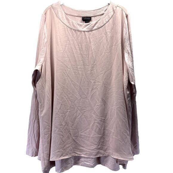 J. Jill Tops - J‎ Jill Wearever Women's Tunic Size XL Solid Pink Layered Long Sleeve Stretch